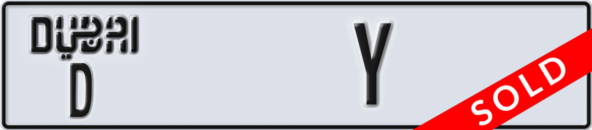 dubai License Plate Number Y Code D