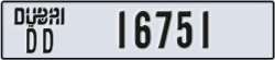dubai - code - DD - number -16751