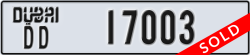 dubai - code - DD - number -17003