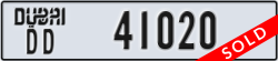 dubai - code - DD - number -41020
