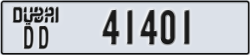dubai - code - DD - number -41401
