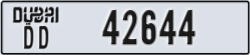 dubai - code - DD - number -42644