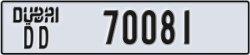 dubai - code - DD - number -70081