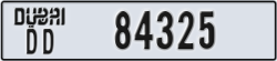 dubai - code - DD - number -84325