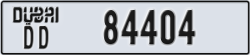 dubai - code - DD - number -84404