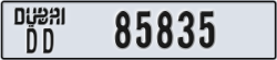 dubai - code - DD - number -85835