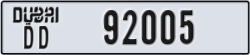 dubai - code - DD - number -92005