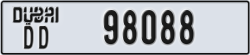 dubai - code - DD - number -98088