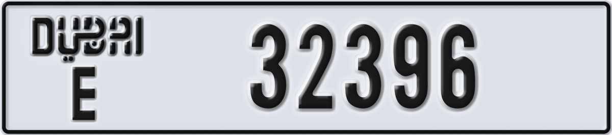 dubai License Plate Number 32475 Code E
