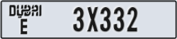 dubai - code - E - number -3X332