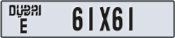 dubai - code - E - number -61X61