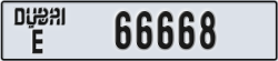 dubai - code - E - number -66668