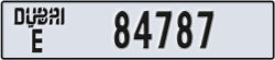 dubai - code - E - number -84787