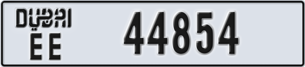 dubai License Plate Number 44854 Code EE