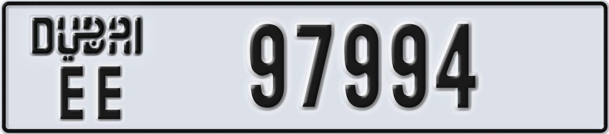 dubai License Plate Number 97994 Code EE