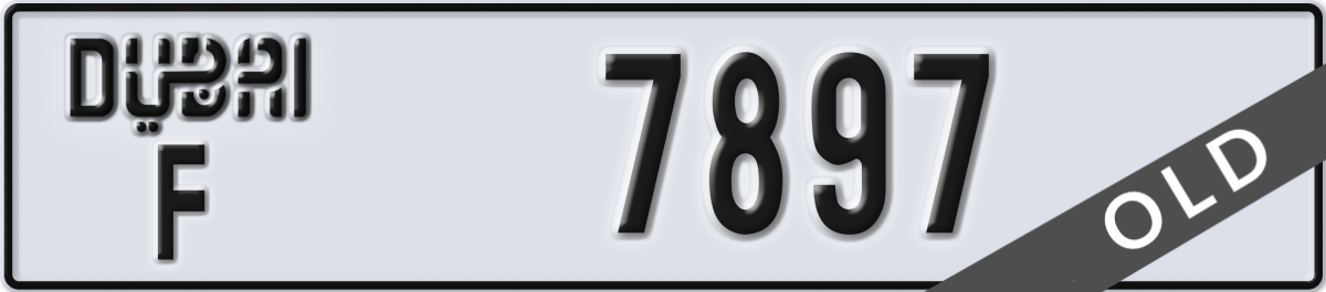 dubai License Plate Number 7897 Code F