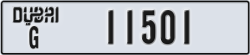 dubai - code - G - number -11501