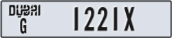 dubai - code - G - number -1221X