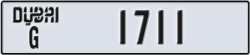 dubai - code - G - number -1711