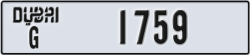 dubai - code - G - number -1759