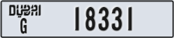 dubai - code - G - number -18331