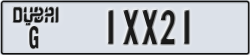 dubai - code - G - number -1XX21
