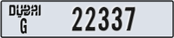 dubai - code - G - number -22337