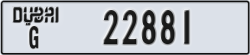dubai - code - G - number -22881