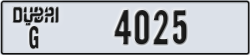 dubai - code - G - number -4025