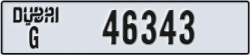 dubai - code - G - number -46343
