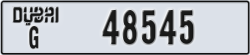 dubai - code - G - number -48545