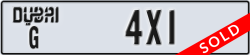 dubai - code - G - number -4X1
