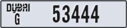 dubai - code - G - number -53444