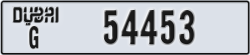 dubai - code - G - number -54453