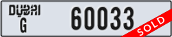 dubai - code - G - number -60033