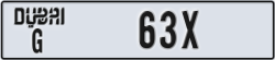 dubai - code - G - number -63X