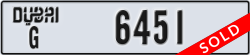 dubai - code - G - number -6451