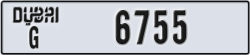 dubai - code - G - number -6755