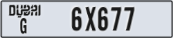 dubai - code - G - number -6X677
