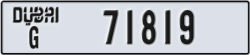 dubai - code - G - number -71819