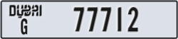 dubai - code - G - number -77712