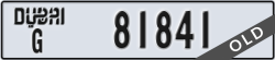 dubai - code - G - number -81841