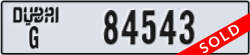 dubai - code - G - number -84543