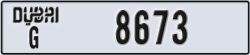 dubai - code - G - number -8673