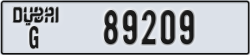 dubai - code - G - number -89209