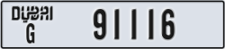 dubai - code - G - number -91116