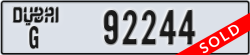 dubai - code - G - number -92244