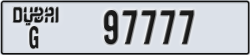 dubai - code - G - number -97777