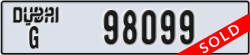 dubai - code - G - number -98099