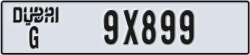 dubai - code - G - number -9X899